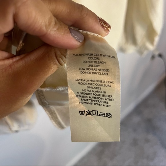 We the Free womens Star Studded Shirt cream embellished western button up L - Picture 5 of 15